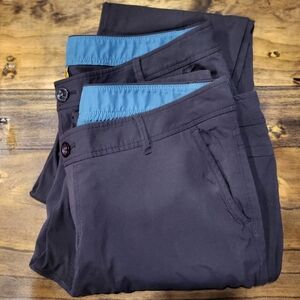 EDDIE BAUER WOMEN'S SZ 14 NYLON/SPANDEX BLK PANTS 2 PAIR ALIKE